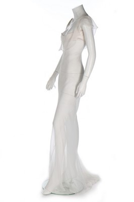 Lot 170 - A rare John Galliano bias-cut white chiffon...