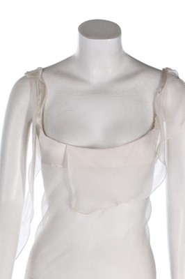 Lot 170 - A rare John Galliano bias-cut white chiffon...