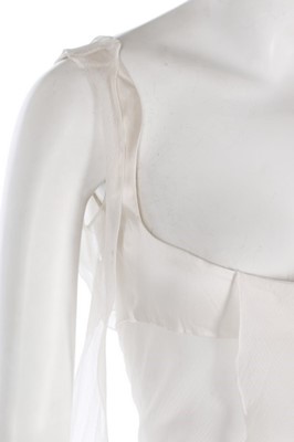 Lot 170 - A rare John Galliano bias-cut white chiffon...