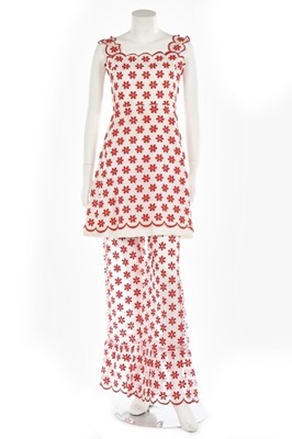 Lot 56 - A Diorling Courrèges-inspired embroidered...