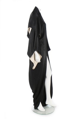 Lot 171 - A John Galliano black satin kimono evening...