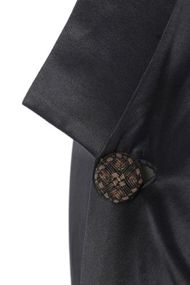Lot 171 - A John Galliano black satin kimono evening...