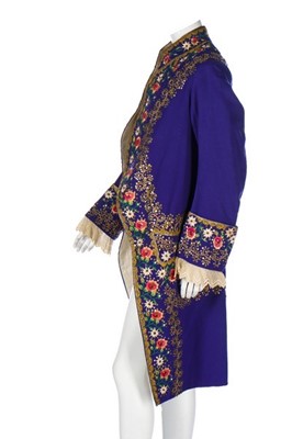 Lot 39 - An embroidered 18th century style coat,...