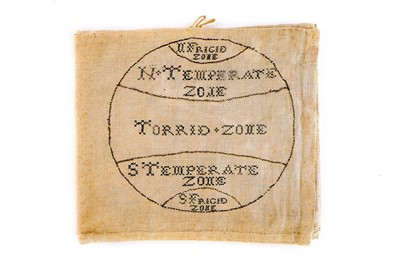 Lot 24 - A rare book-form terrestrial teaching sampler,...
