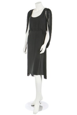 Lot 134 - A Roberto Capucci couture black silk-crêpe cocktail dress, early 1960s