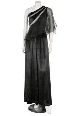 Lot 110 - A Valentino Garavani couture black ciré velvet...