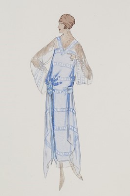 Lot 45 - Three Lucile studio fashion sketches, 1920-22,...