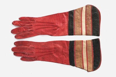 Lot 66 - A rare pair of Chanel leather motoring gloves,...