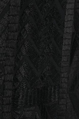 Lot 67 - A Jean Patou embroidered black crêpe coat,...