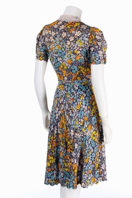 Lot 71 - A Callot Soeurs floral printed crêpe summer...