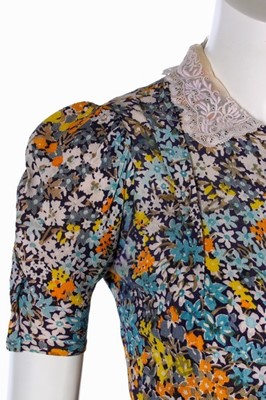Lot 71 - A Callot Soeurs floral printed crêpe summer...