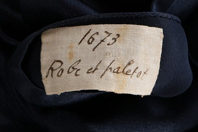 Lot 72 - A midnight blue satin bias cut ensemble of...