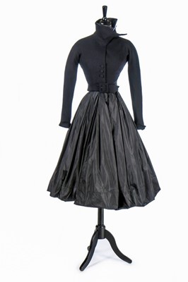 Lot 83 - A rare Christian Dior couture black cashmere...