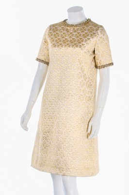 Lot 111 - A good Yves Saint Laurent brocatelle lamé mini...