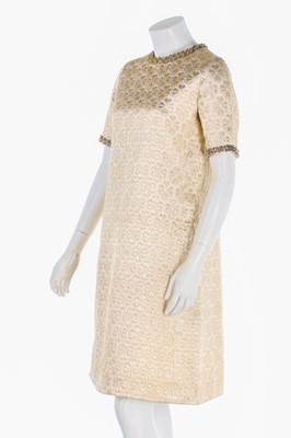 Lot 111 - A good Yves Saint Laurent brocatelle lamé mini...