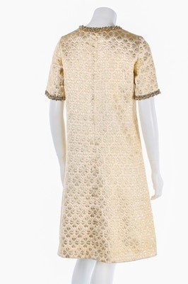 Lot 111 - A good Yves Saint Laurent brocatelle lamé mini...