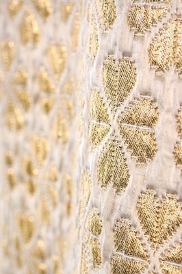 Lot 111 - A good Yves Saint Laurent brocatelle lamé mini...