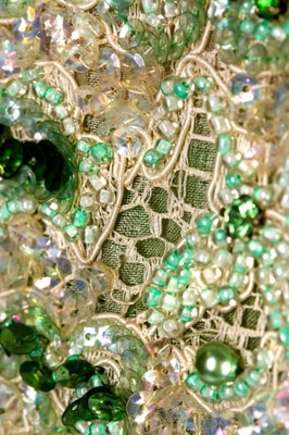 Lot 101 - A Pedro Rodriguez fully embellished guipure...
