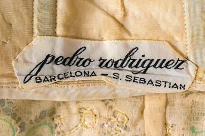 Lot 101 - A Pedro Rodriguez fully embellished guipure...