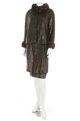 Lot 135 - An Yves Saint Laurent couture fully-sequinned...