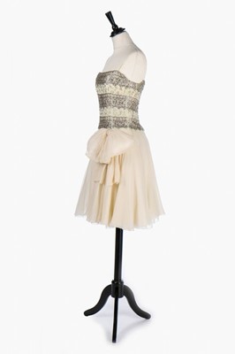 Lot 103 - A Christian Dior London 'jewelled' chiffon...