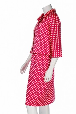 Lot 105 - A Balenciaga couture embroidered pink silk...