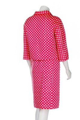 Lot 105 - A Balenciaga couture embroidered pink silk...
