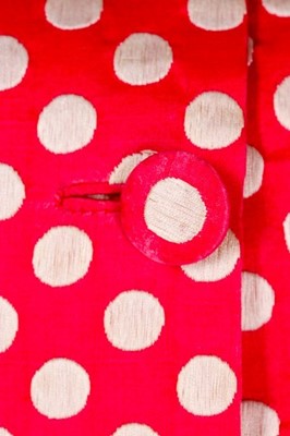 Lot 105 - A Balenciaga couture embroidered pink silk...