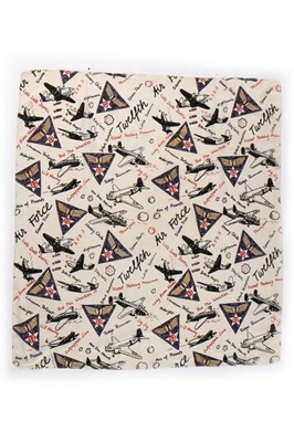 Lot 143 - A WWII progaganda headscarf, printed with...