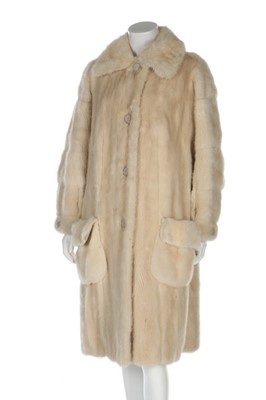 Lot 59 - Two light-coloured mink coats, late 1960s,...