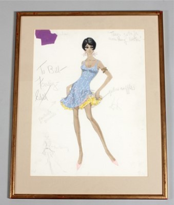 Lot 57 - Edith Head costume design for Paula Kelly in...
