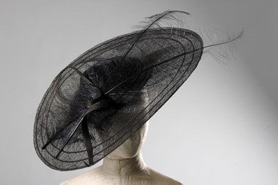 Lot 47 - The black 'Aurora' picture hat worn by Kate...