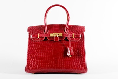 Lot 11 - A fine Hermès red crocodile Birkin, Crocodylus...