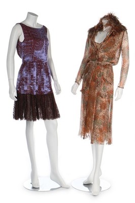 Lot 45 - A Valentino printed chiffon three-piece...