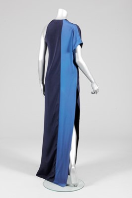 Lot 162 - A Madame Grès couture blue crpe toga-gown,...