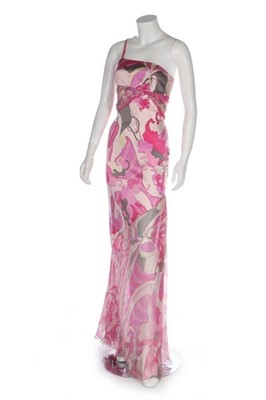 Lot 60 - A Pucci bias-cut printed silk and chiffon...