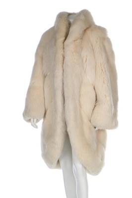 Lot 58 - A Dior arctic-fox fur coat, 1970s or 80s,...