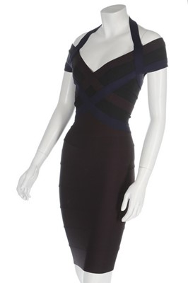 Lot 39 - Two Hervé Legér bandage dresses, probably...