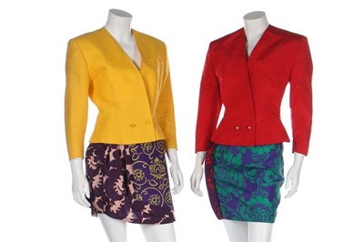 Lot 48 - Two Gianni Versace brightly coloured ensembles,...