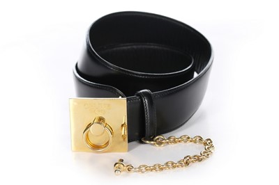 Lot 51 - Two Celine leather belts, probably 1990s,...