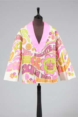 Lot 38 - A man's psychedlic paper hippy top, German,...