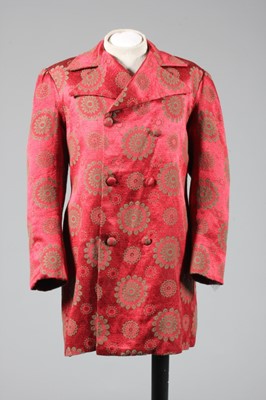 Lot 41 - A John Stephen men's red damask satin double...