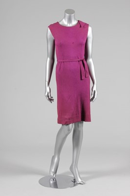 Lot 46 - A Balenciaga couture purple cloqué silk...