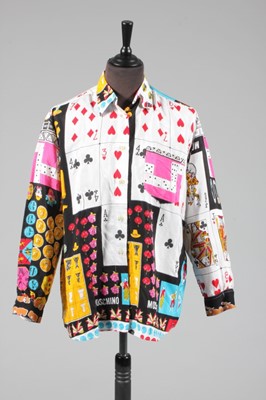 Lot 63 - A Moschino Jeans printed viscose shirt, 1980s,...