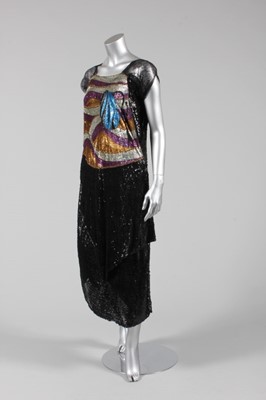 Lot 66 - A sequined cocktail dress, circa 1918-20, with...