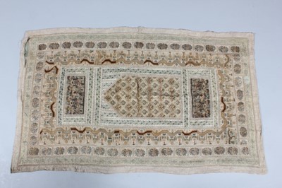 Lot 72 - An Ottoman embroidered and brocaded panel,...