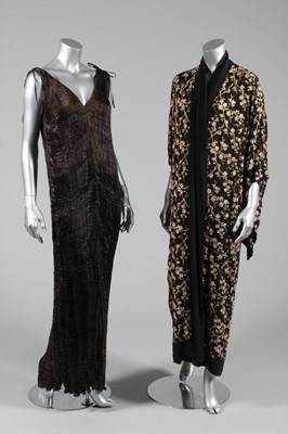 Lot 76 - A Patricia Lester pleated silk 'Delphos' style...