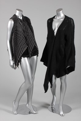 Lot 77 - An Issey Miyake pleated and striped waistcoat,...