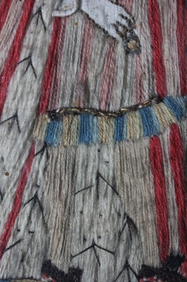 Lot 82 - A fine and rare wool embroidered picture of...