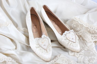 Lot 179 - ;The duplicate bridal shoes, designed and made...